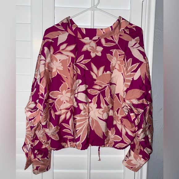 DREW for Anthropologie drawstring crop blouse - Picture 4 of 5